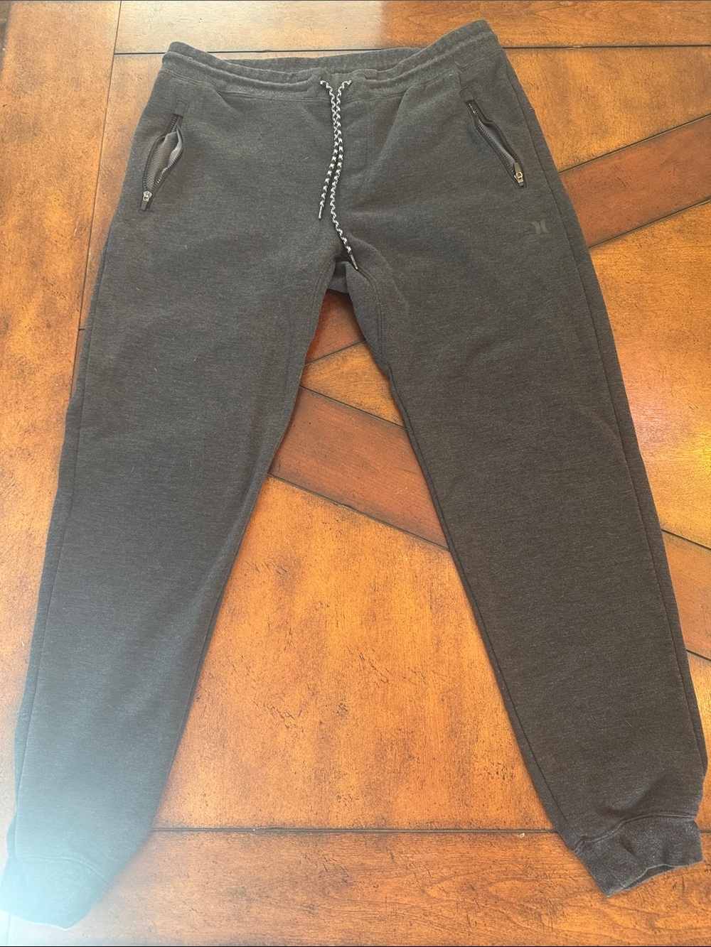 Hurley Charcoal Gray Men's Zip-Pocket Joggers